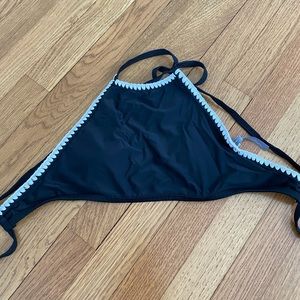 Black high neck bikini top